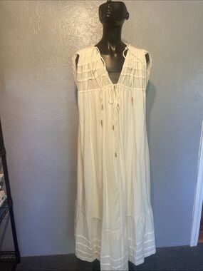 Cotton lined long dress no label (free people?)